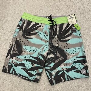 NWT Volcom Waterside Floral Stoneys Board Short Mens 33 Hawaiian Surf Swim Trunk